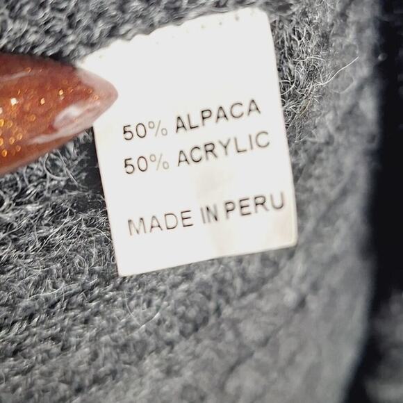 Peruvian Link Alpaca Collection Sweater Vest Women's Ribbed Waterfall Long O/S - Picture 4 of 8